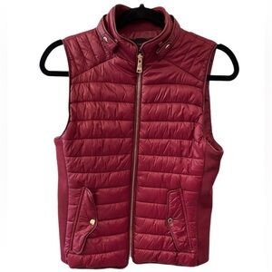 Women's Quilted Vest - Burgundy